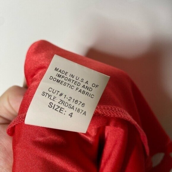 David Meister Lace Bust Cocktail Dress Sheath Red 4 - Picture 6 of 7